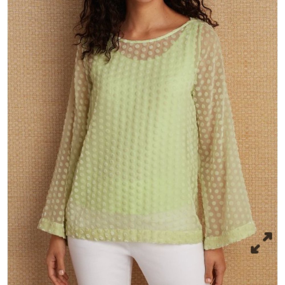 Soft Surroundings Dulce Top and Cami Apple Green Set US Small Spring Summer